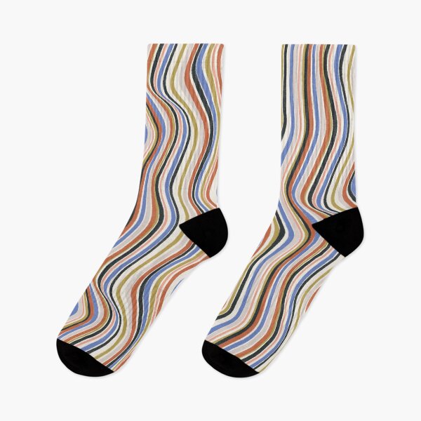 Item preview, Vertical Wavy Chalk Stripe - Vermont Cream designed and sold by appleyards.