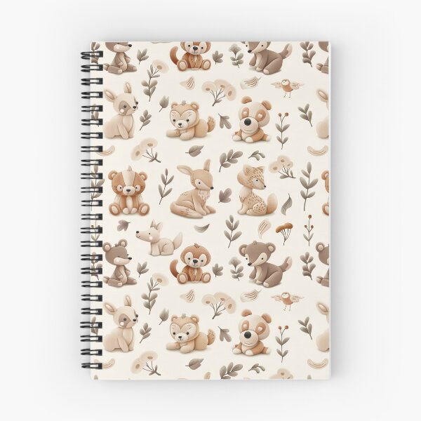 Item preview, Animales del bosque bebés en tonos neutros suaves designed and sold by SimoneBalman.