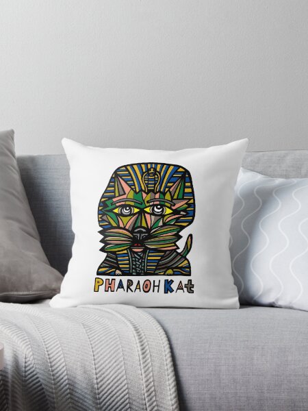 "Pharaoh Kat" Throw Pillow