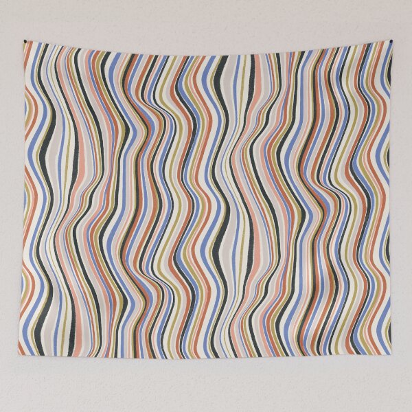 Item preview, Vertical Wavy Chalk Stripe - Vermont Cream designed and sold by appleyards.