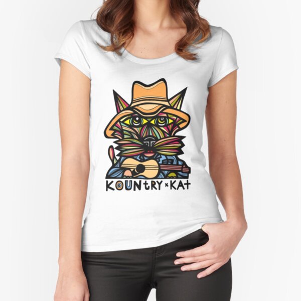 "Kountry Kat" Fitted Scoop T-Shirt