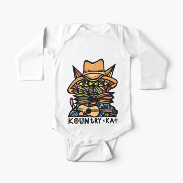 "Kountry Kat" Long Sleeve Baby One-Piece