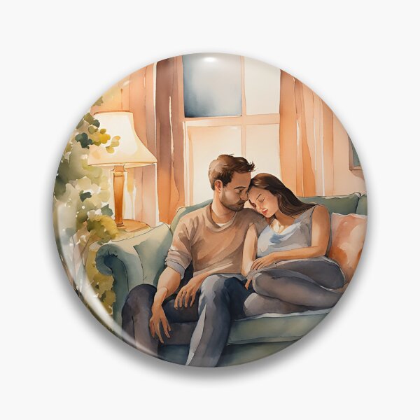 Item preview, True Love Couple Watercolor Paitings  designed and sold by Juana-.