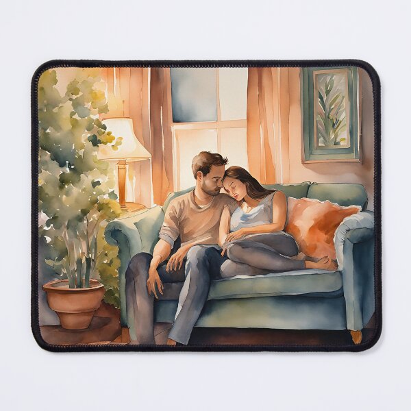 Item preview, True Love Couple Watercolor Paitings designed and sold by Juana-.