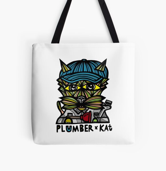 "Plumber Kat" All Over Print Tote Bag