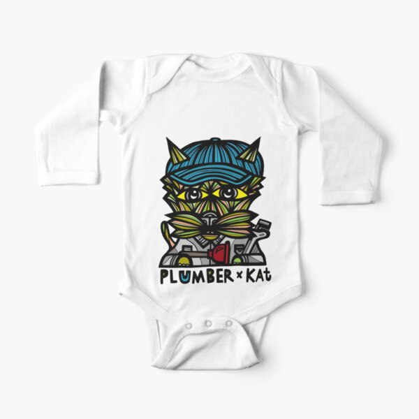 "Plumber Kat" Long Sleeve Baby One-Piece