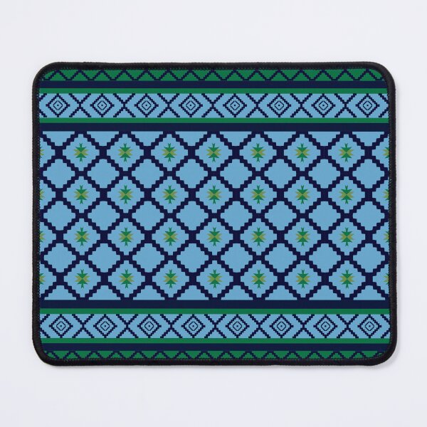 Item preview, Zigzag Square Pattern Bluegreen designed and sold by CHANCHANAI.