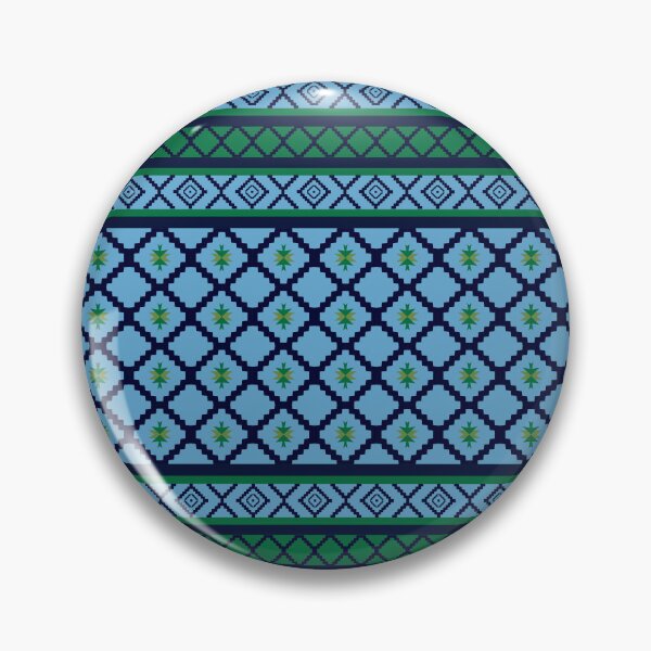 Item preview, Zigzag Square Pattern Bluegreen  designed and sold by CHANCHANAI.