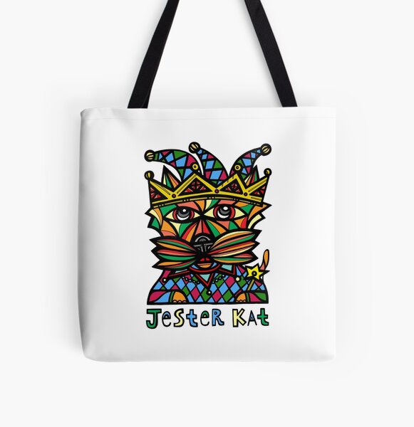 "Jester Kat" All Over Print Tote Bag