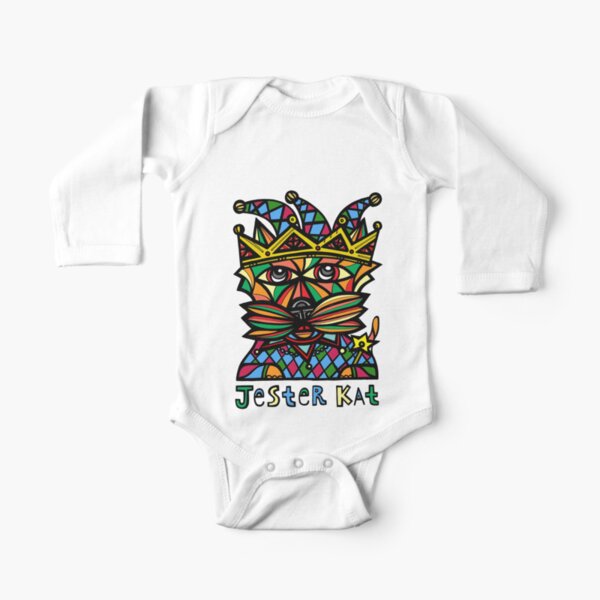 "Jester Kat" Long Sleeve Baby One-Piece