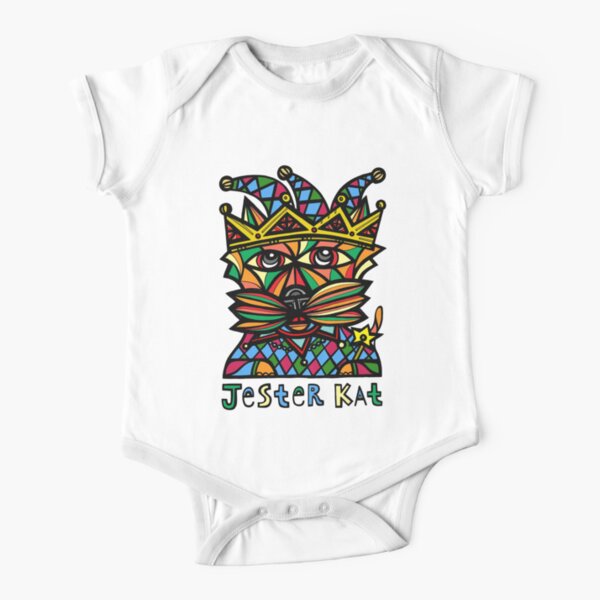 "Jester Kat" Short Sleeve Baby One-Piece