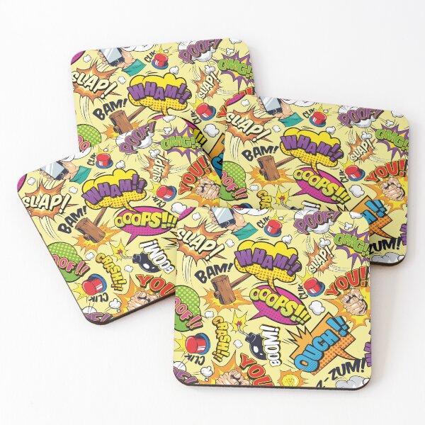 Item preview, Comic pattern cartoon symbols speech bubble designed and sold by Mauswohn.
