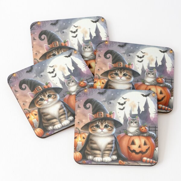 Item preview, halloween kittens and pumpkins 4 designed and sold by Zelda50.