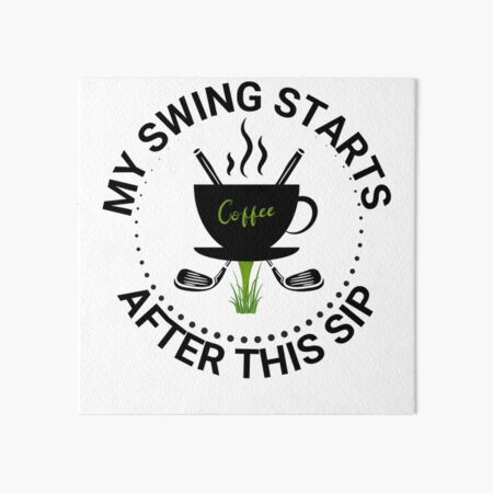 Artikel-Vorschau von Golf & Coffee - Mein Schwung beginnt nach diesem Schluck - Tasse, designt und verkauft von The Art of Kkatarynka.