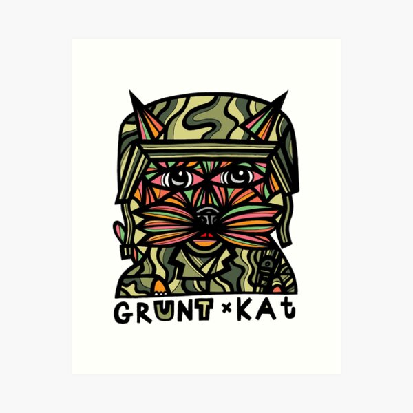 "Grunt Kat" Art Print