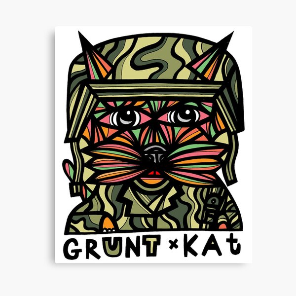 "Grunt Kat" Canvas Print