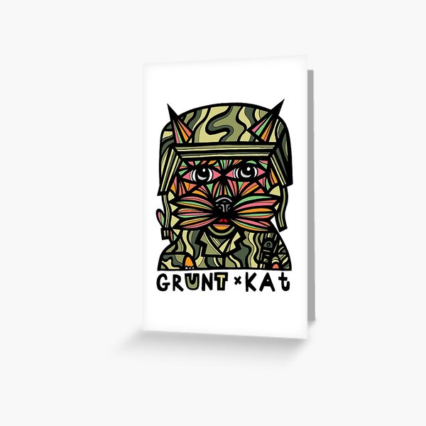 "Grunt Kat" Greeting Card