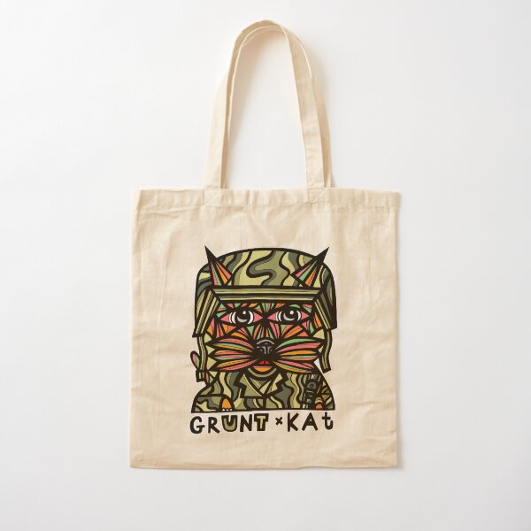 "Grunt Kat" Cotton Tote Bag