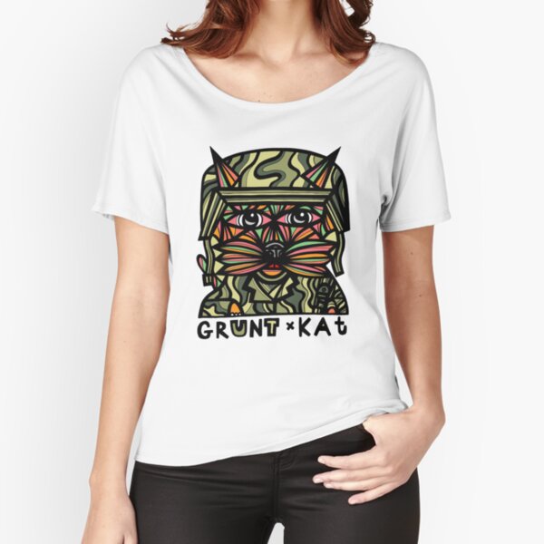 "Grunt Kat" Relaxed Fit T-Shirt