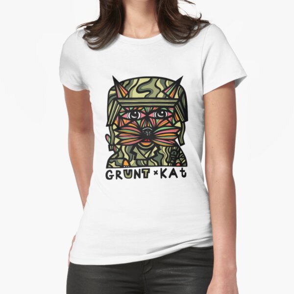 "Grunt Kat" Fitted T-Shirt