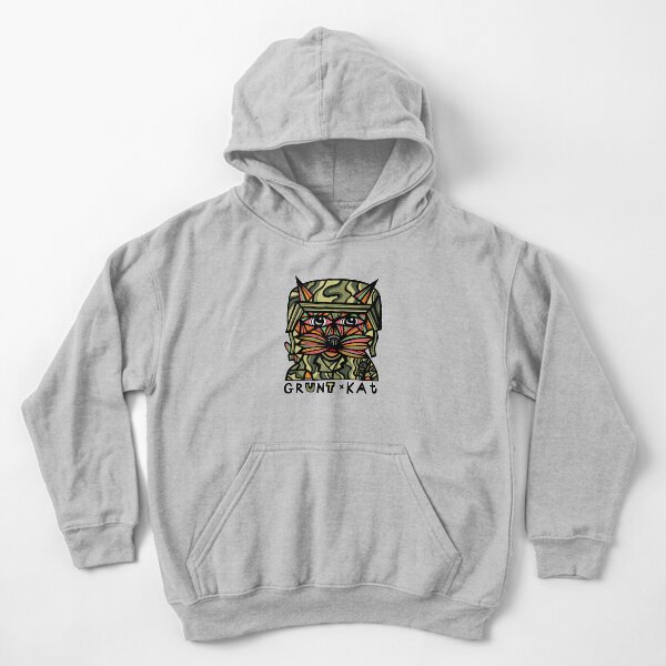 "Grunt Kat" Kids Pullover Hoodie