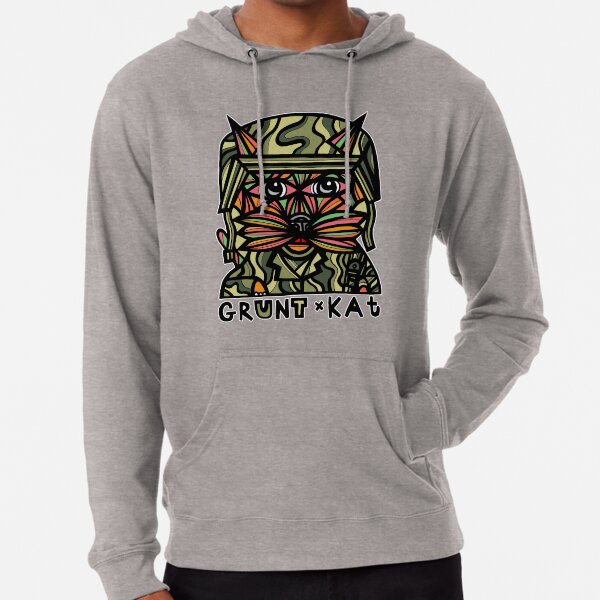 "Grunt Kat" Lightweight Hoodie