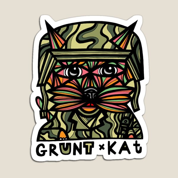 "Grunt Kat" Magnet