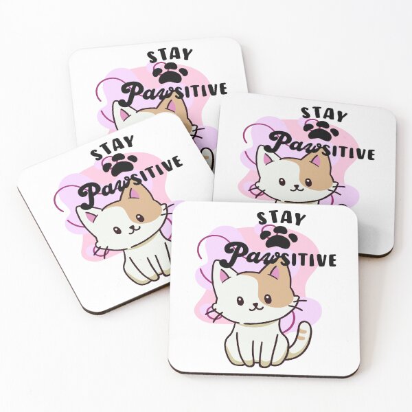 Item preview, Stay Pawsitive - cat design  designed and sold by priyankajustine.