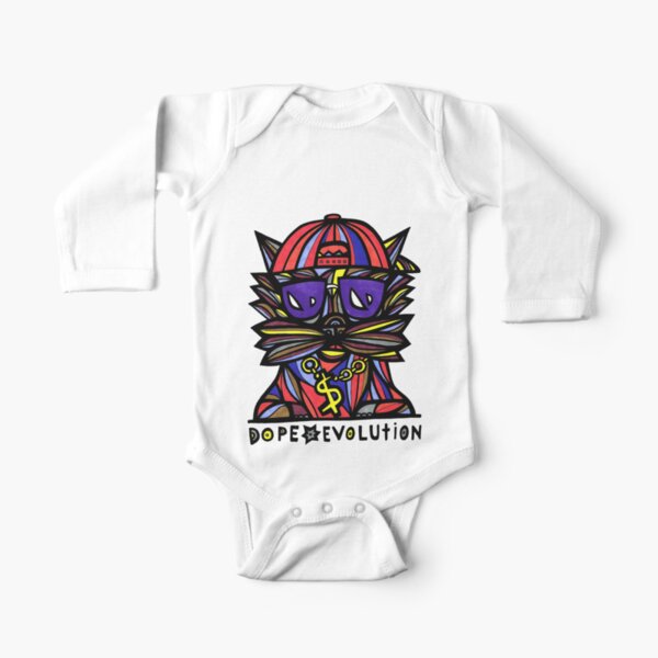 "Dope Evolution" Long Sleeve Baby One-Piece