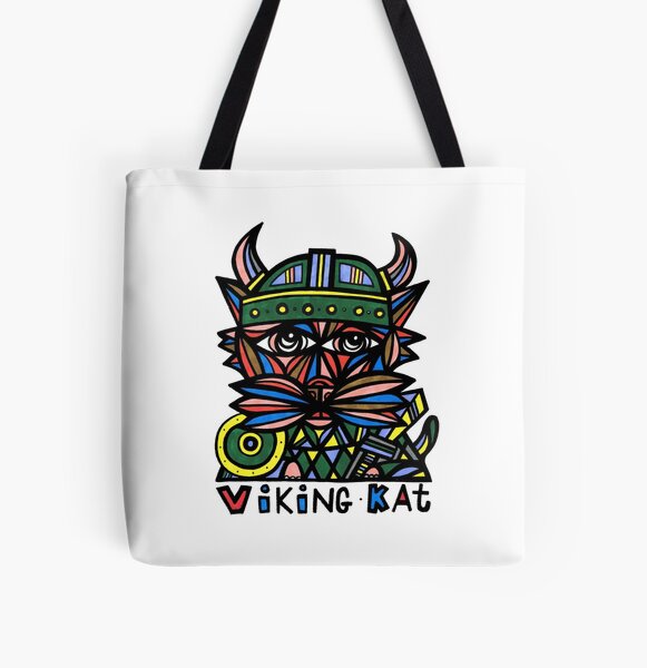 "Viking Kat" All Over Print Tote Bag