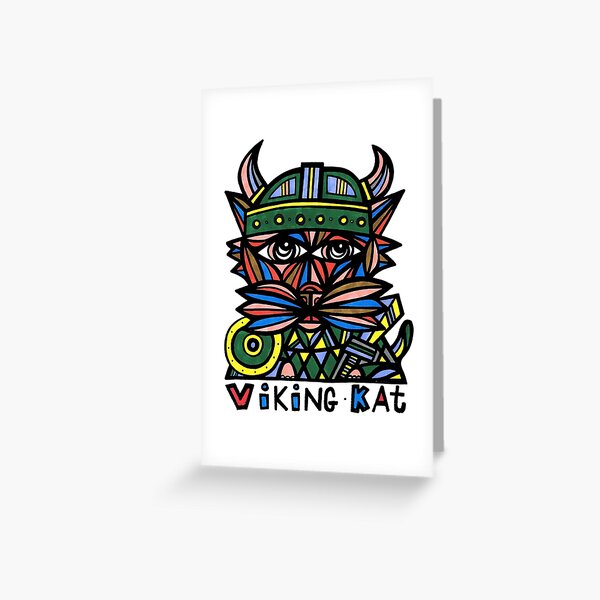 "Viking Kat" Greeting Card