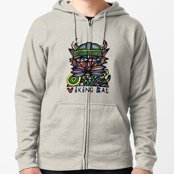 "Viking Kat" Zipped Hoodie