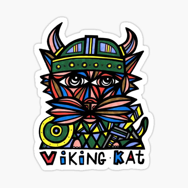 "Viking Kat" Sticker