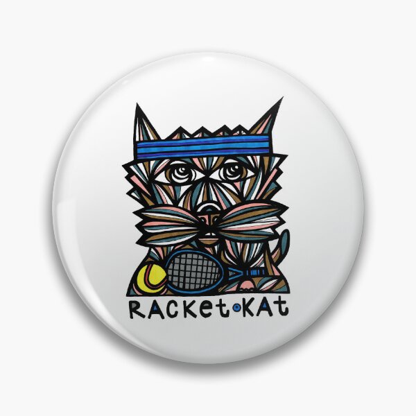 "Racket Kat" Pin