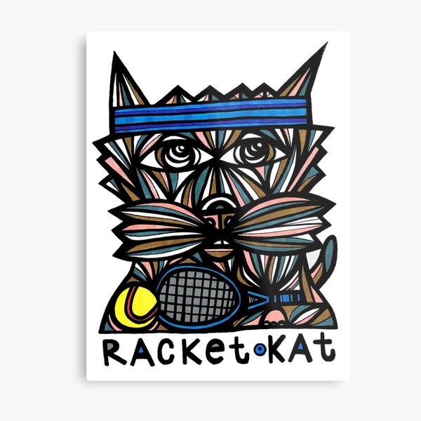 "Racket Kat" Metal Print