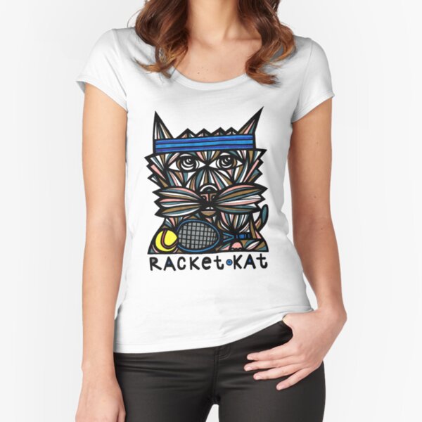 "Racket Kat" Fitted Scoop T-Shirt