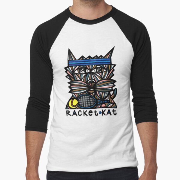 "Racket Kat" Baseball ¾ Sleeve T-Shirt