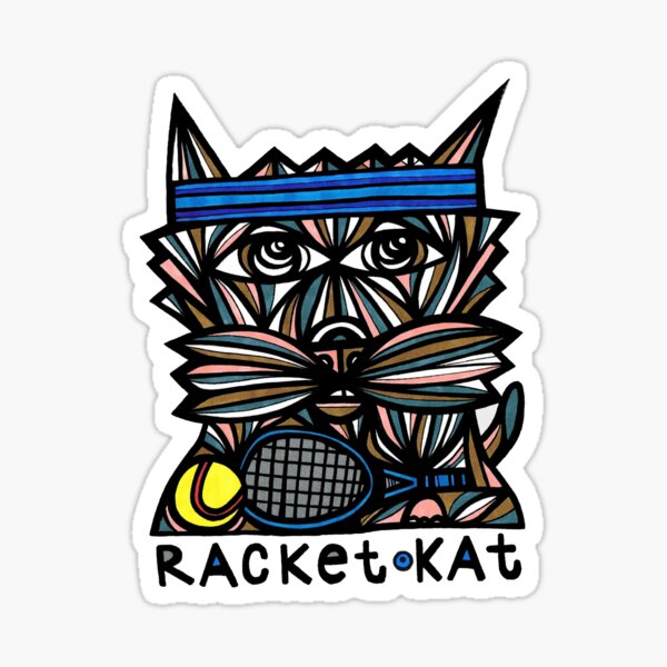 "Racket Kat" Sticker