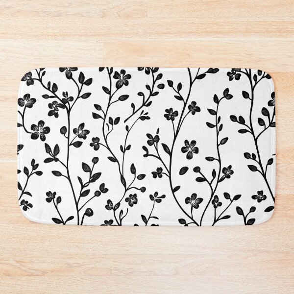 Item preview, Minimalistic Black and White Floral Pattern designed and sold by Fab-Haven.
