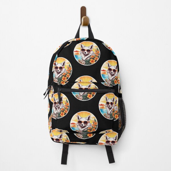 Item preview, Snow Fox with Sunglasses at Sunset on a Hawaii Beach designed and sold by NautiChic.