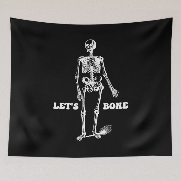 Aperçu de l'œuvre "Let's Bone" Squelette Humour Halloween créée et vendue par wazhyp.