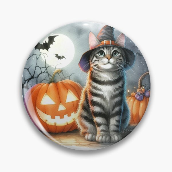 Item preview, halloween cat and pumpkins 7 designed and sold by Zelda50.
