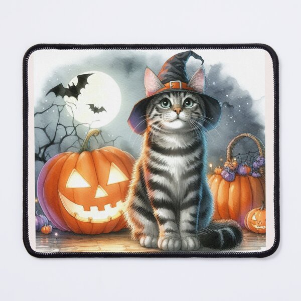 Item preview, halloween cat and pumpkins 7 designed and sold by Zelda50.