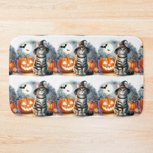 Item preview, halloween cat and pumpkins 7 designed and sold by Zelda50.