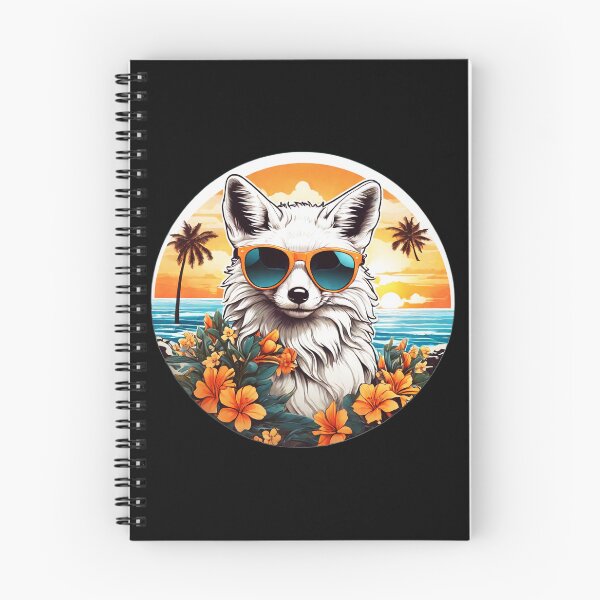 Item preview, Arctic Fox with Sunglasses at Sunset on a Hawaii Beach designed and sold by NautiChic.