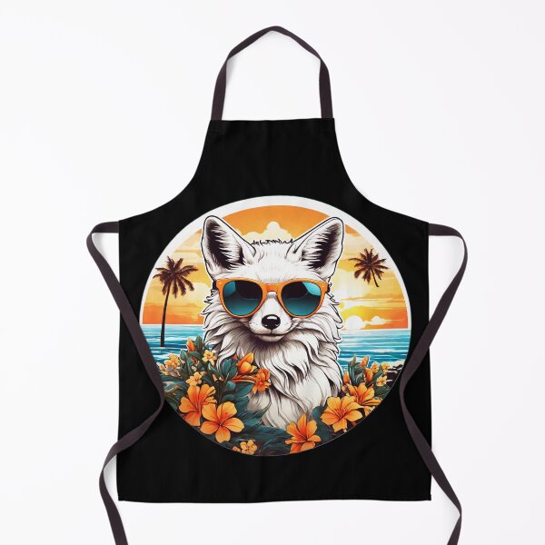 Item preview, Arctic Fox with Sunglasses at Sunset on a Hawaii Beach designed and sold by NautiChic.