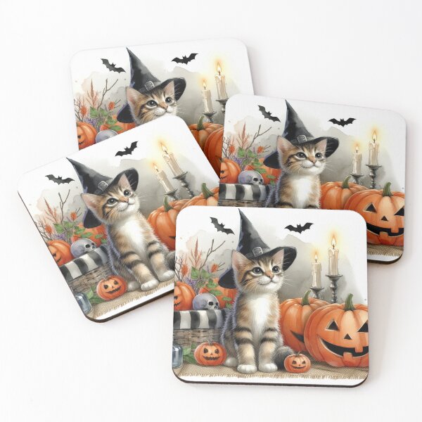 Item preview, halloween kittens and pumpkins 8 designed and sold by Zelda50.