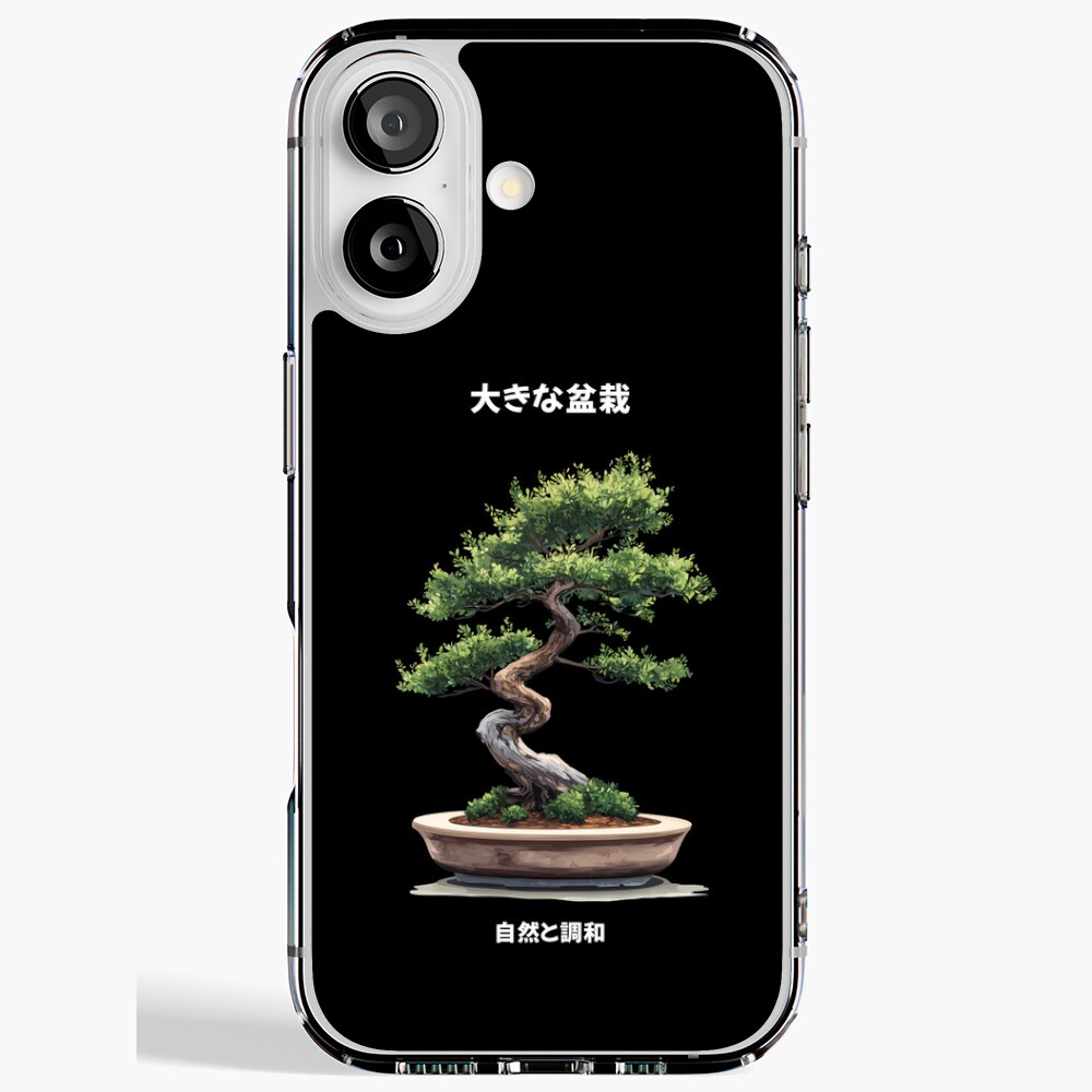 iPhone Soft Case - Big Bonsai Zen Enso Circle & Kanji Art