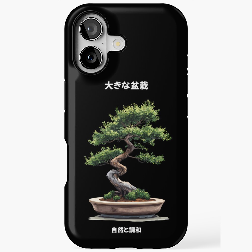 iPhone MagSafe Tough Case - Big Bonsai Zen Enso Circle & Kanji Art