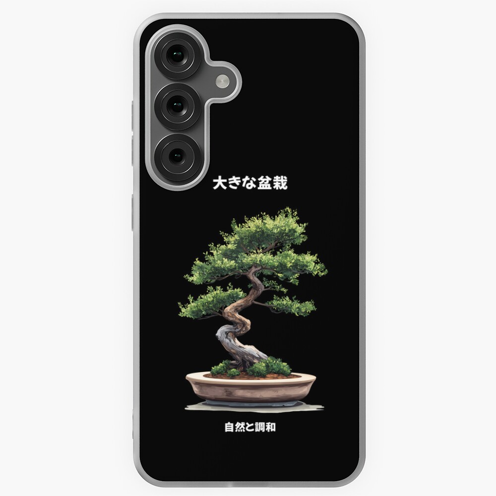 Samsung Galaxy Soft Case - Big Bonsai Zen Enso Circle & Kanji Art